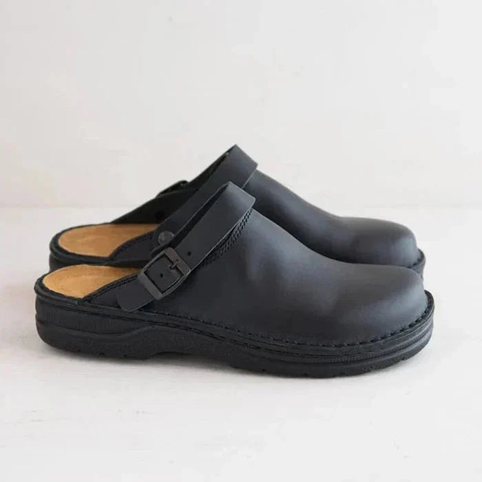 Women’s Leather Slip-On Clogs Comfortable Everyday Style 7