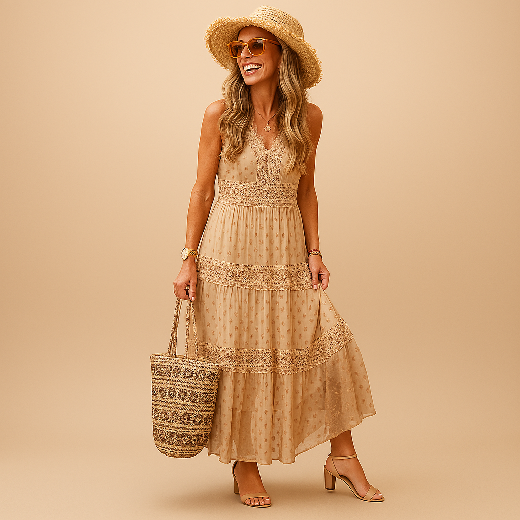 Women’s Lightweight Boho Dress Flowing Summer Style 1