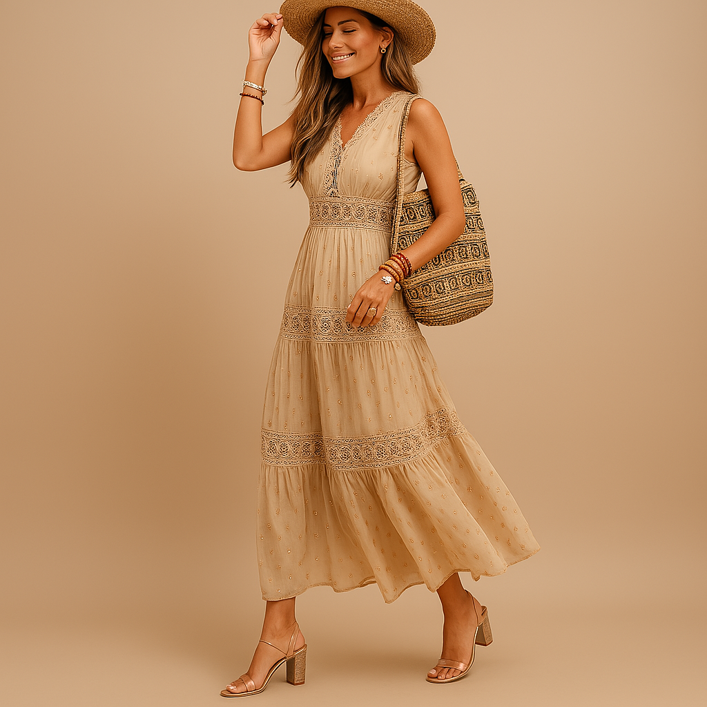Women’s Lightweight Boho Dress Flowing Summer Style 5