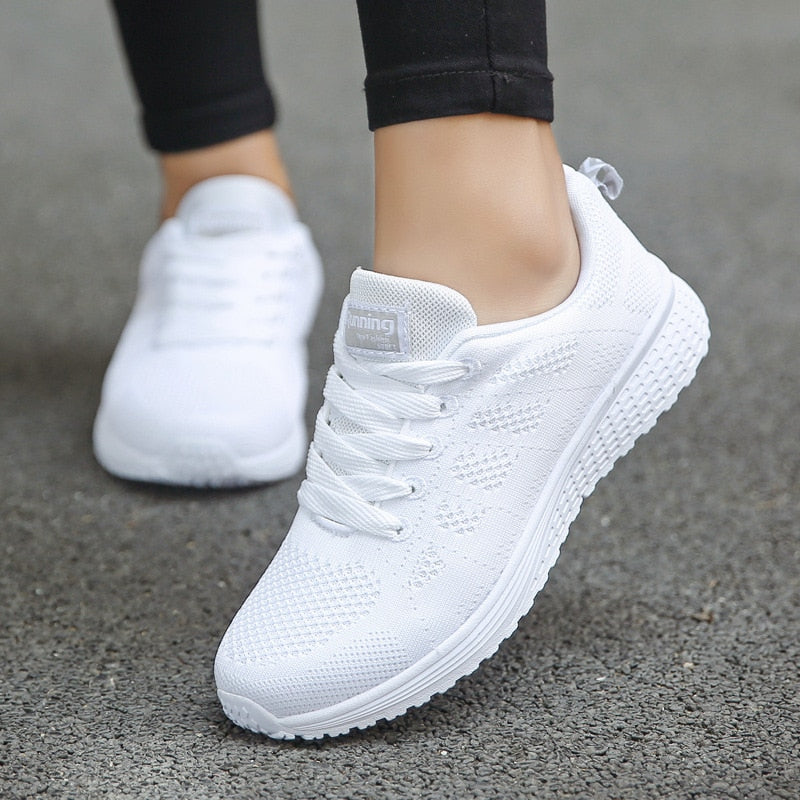 Women’s Lightweight Casual Sneakers Comfortable Lace-Up Design 0