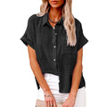 Women’s Lightweight Relaxed Fit Button-Front Blouse 0