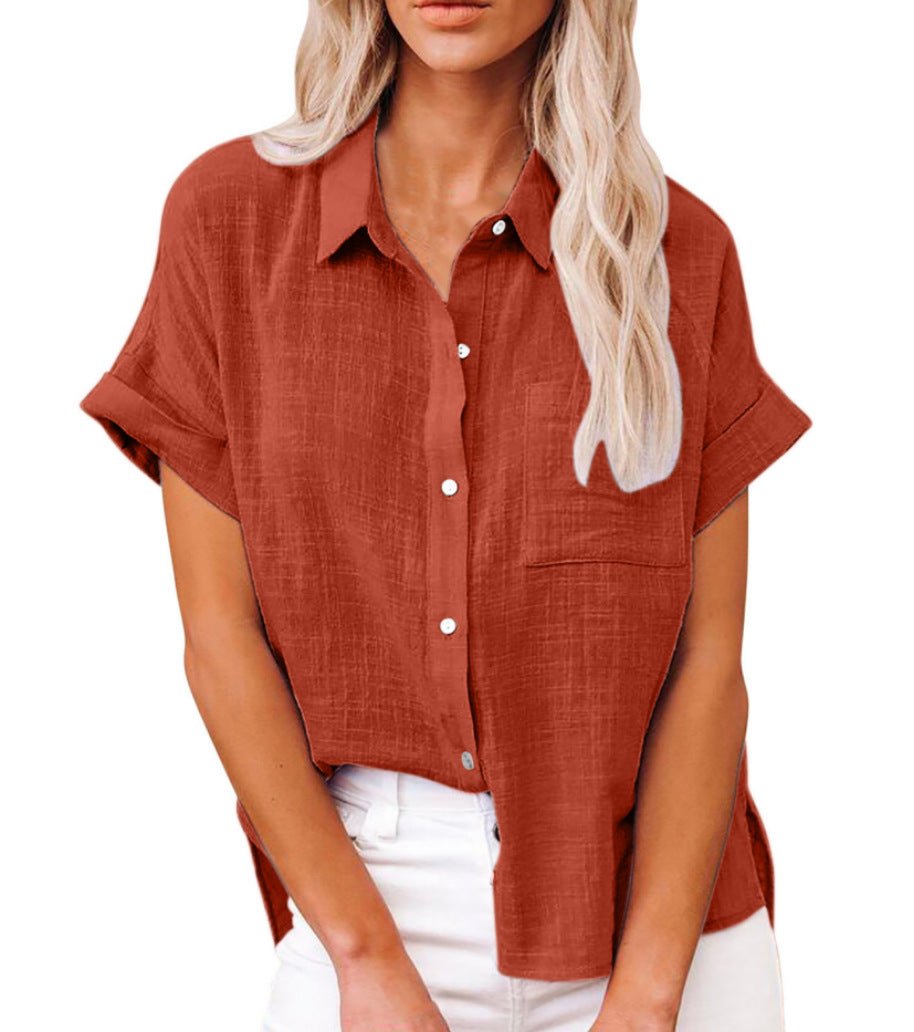 Women’s Lightweight Relaxed Fit Button-Front Blouse 3