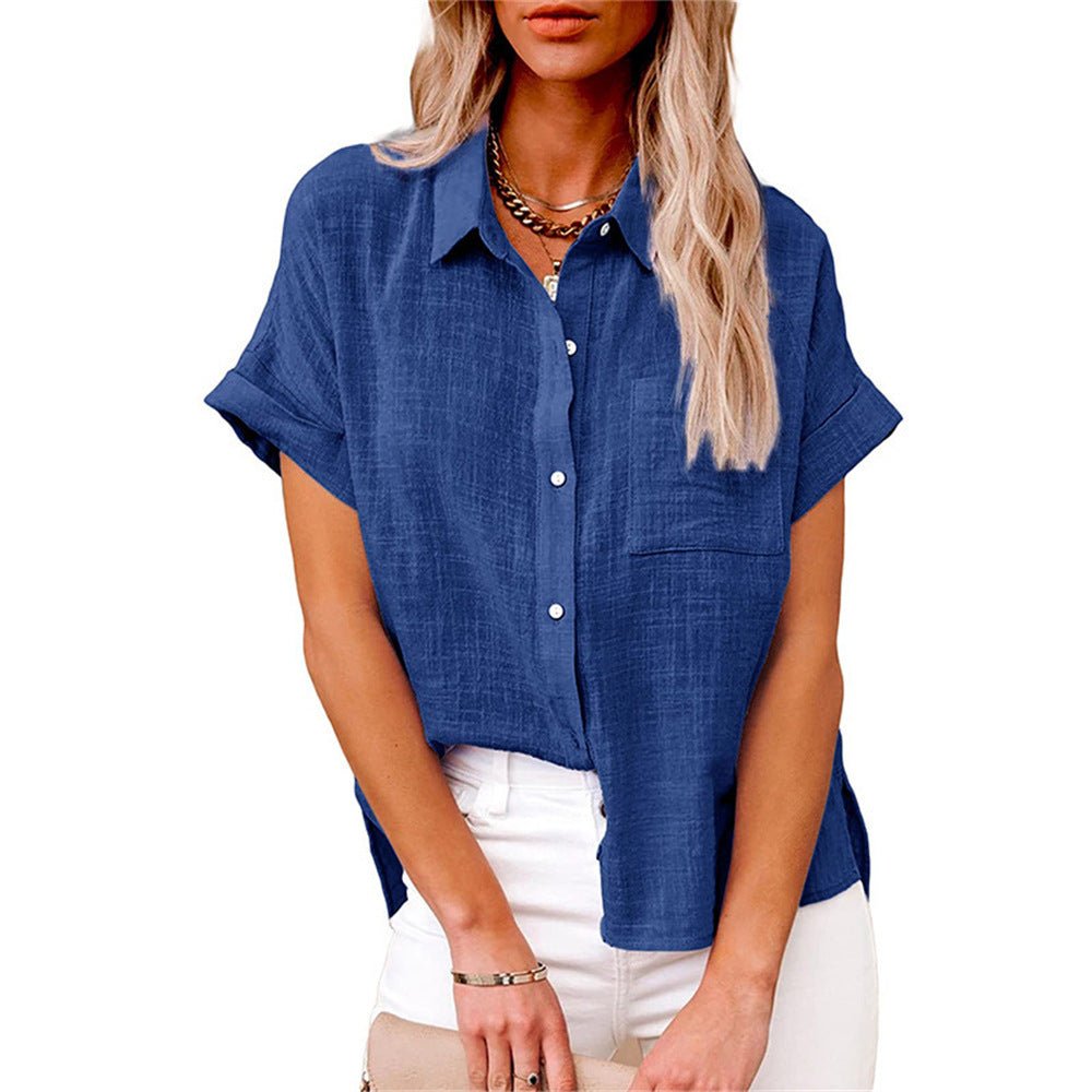 Women’s Lightweight Relaxed Fit Button-Front Blouse 4
