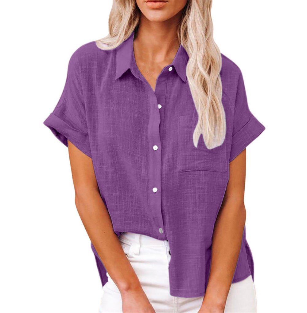 Women’s Lightweight Relaxed Fit Button-Front Blouse 6