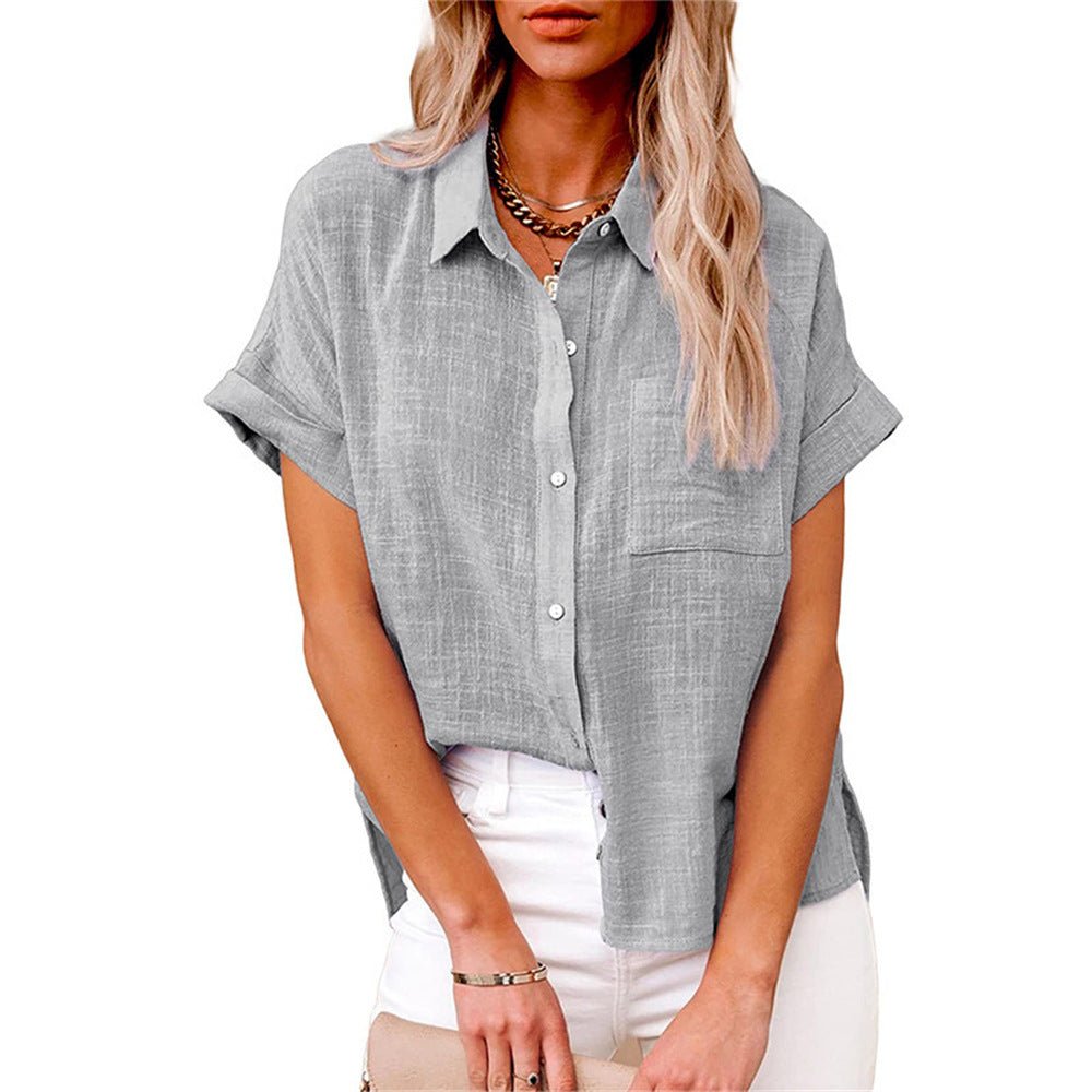 Women’s Lightweight Relaxed Fit Button-Front Blouse 7