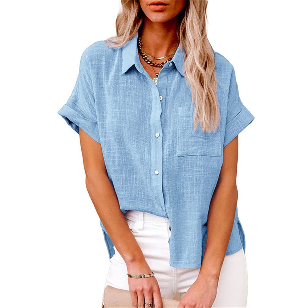 Women’s Lightweight Relaxed Fit Button-Front Blouse 8