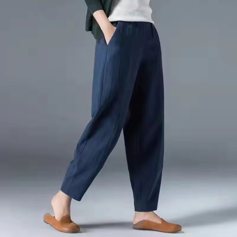 Women’s Lightweight Tapered Ankle Trousers Comfortable Fit 1