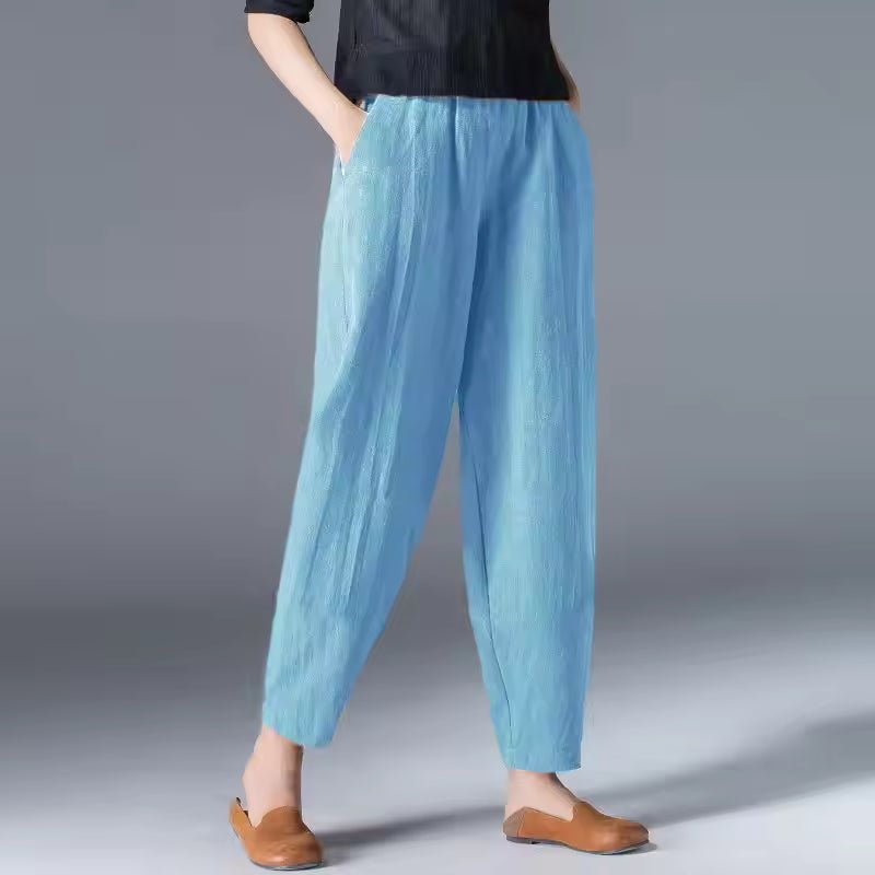 Women’s Lightweight Tapered Ankle Trousers Comfortable Fit 2