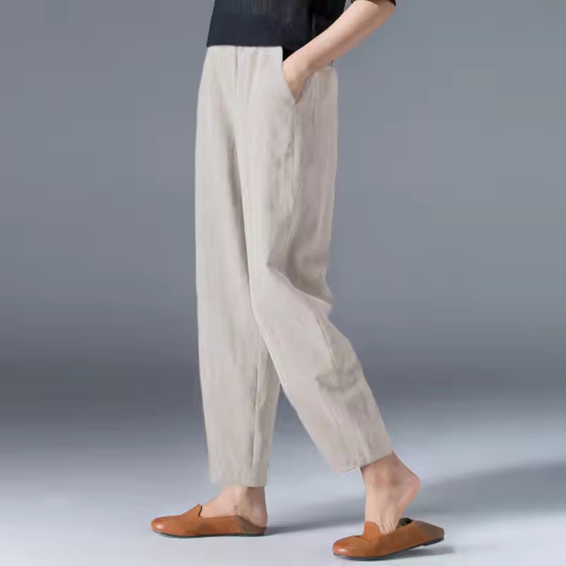 Women’s Lightweight Tapered Ankle Trousers Comfortable Fit 3