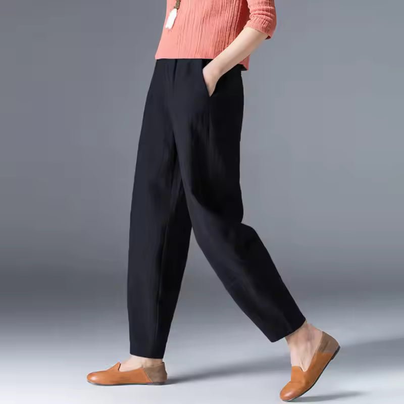 Women’s Lightweight Tapered Ankle Trousers Comfortable Fit 5