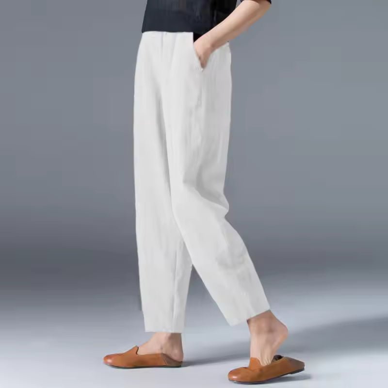Women’s Lightweight Tapered Ankle Trousers Comfortable Fit 6