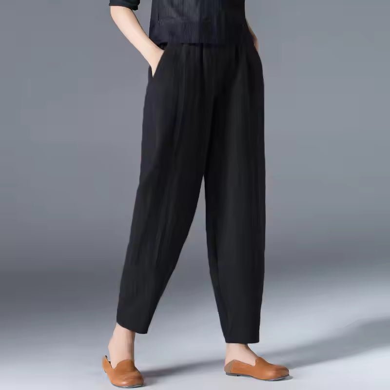 Women’s Lightweight Tapered Ankle Trousers Comfortable Fit 7