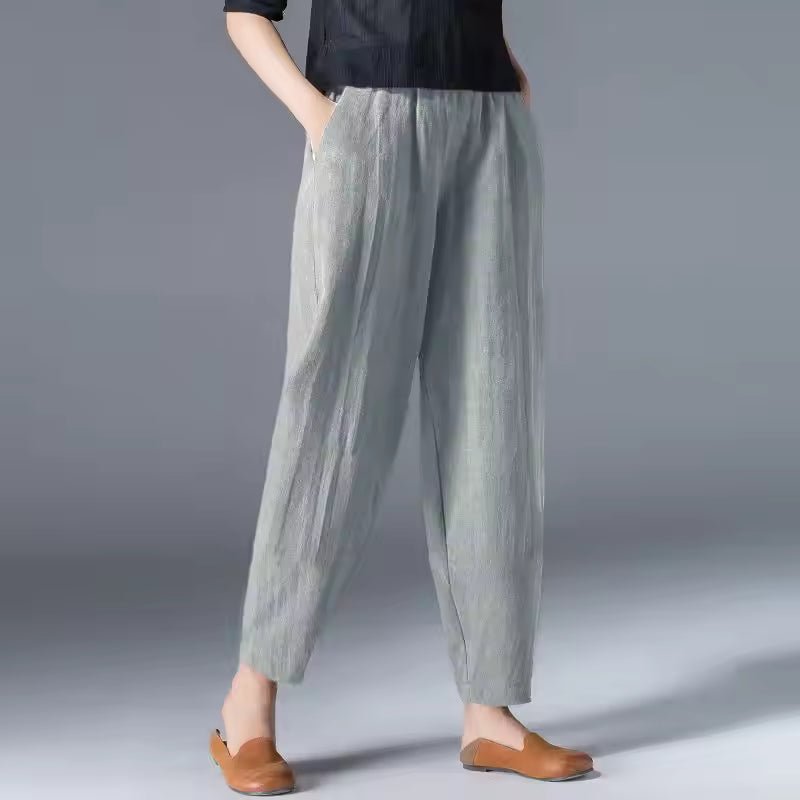 Women’s Lightweight Tapered Ankle Trousers Comfortable Fit 9