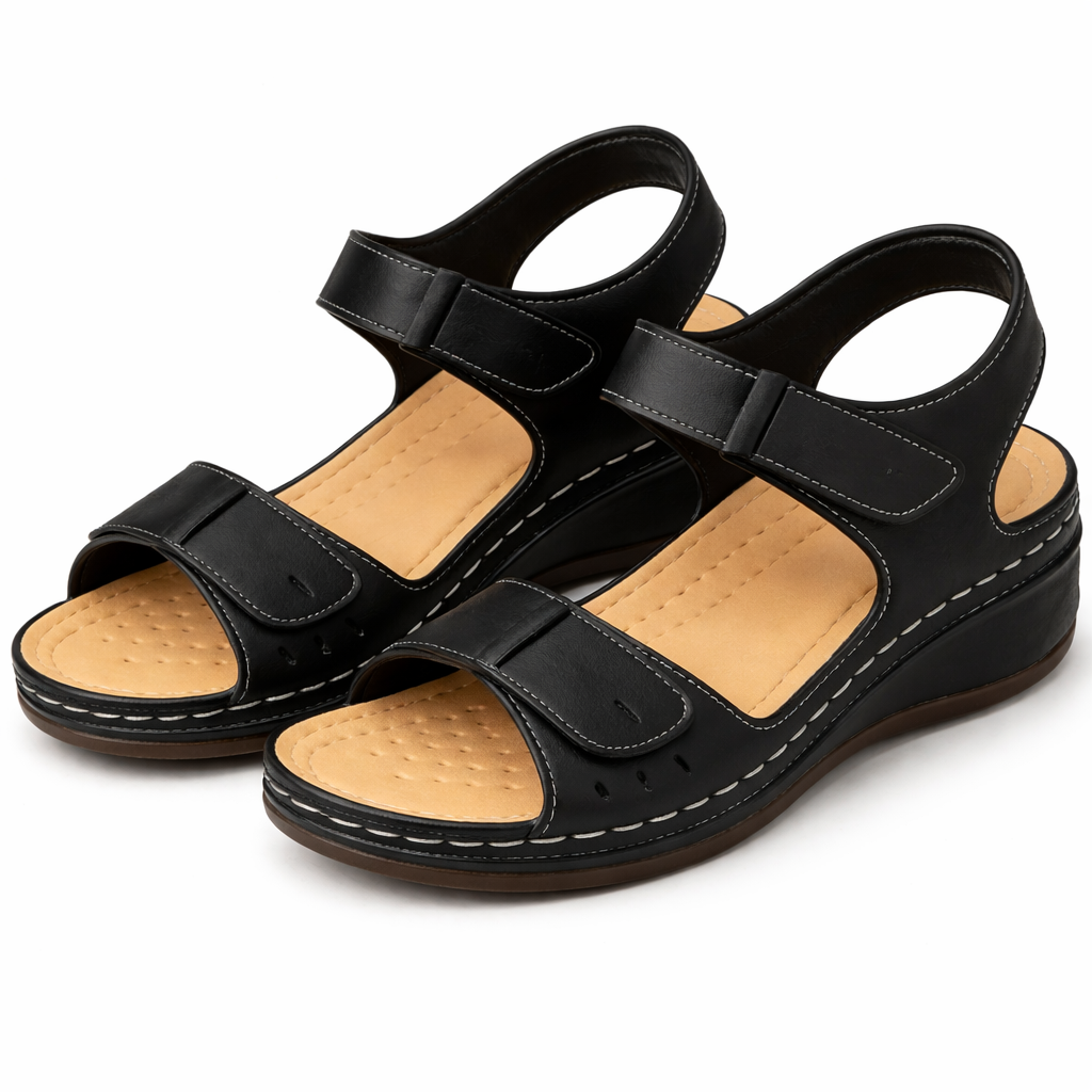 Women’s Lightweight Wedge Heel Sandals Open-Toe Casual Style 5