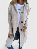 Women’s Long Cardigan Cozy Button Design with Pockets 0