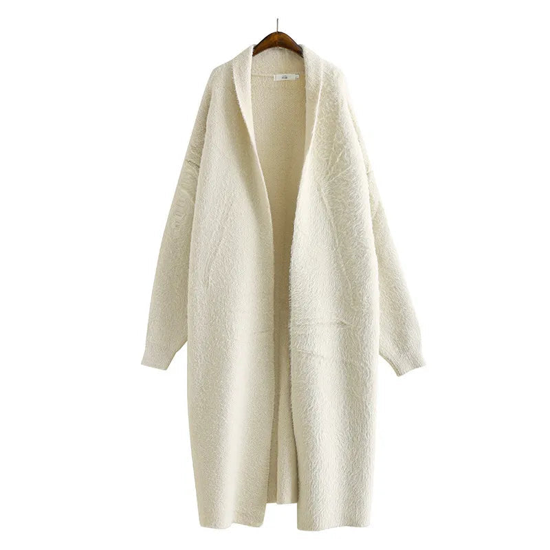 Women's Long Cardigan Open Front Elegant Layering Style 0