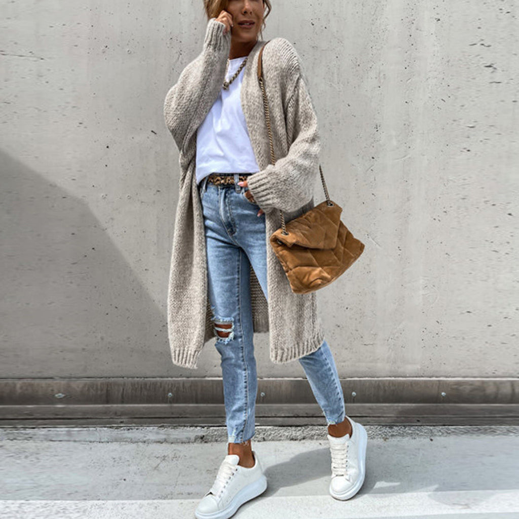 Women’s Long Cardigan Open Front Relaxed Fit for Everyday Style 1