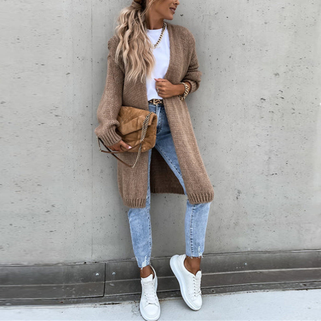 Women’s Long Cardigan Open Front Relaxed Fit for Everyday Style 8
