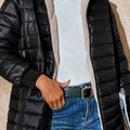 Women’s Long Puffer Coat Elegant Quilted Design for Winter Warmth 0