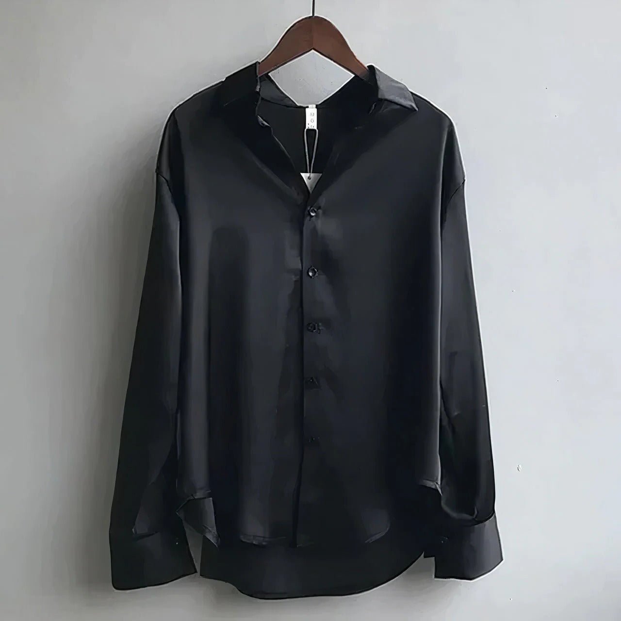 Women’s Long Sleeve Blouse Elegant Satin Button-Down Style 2