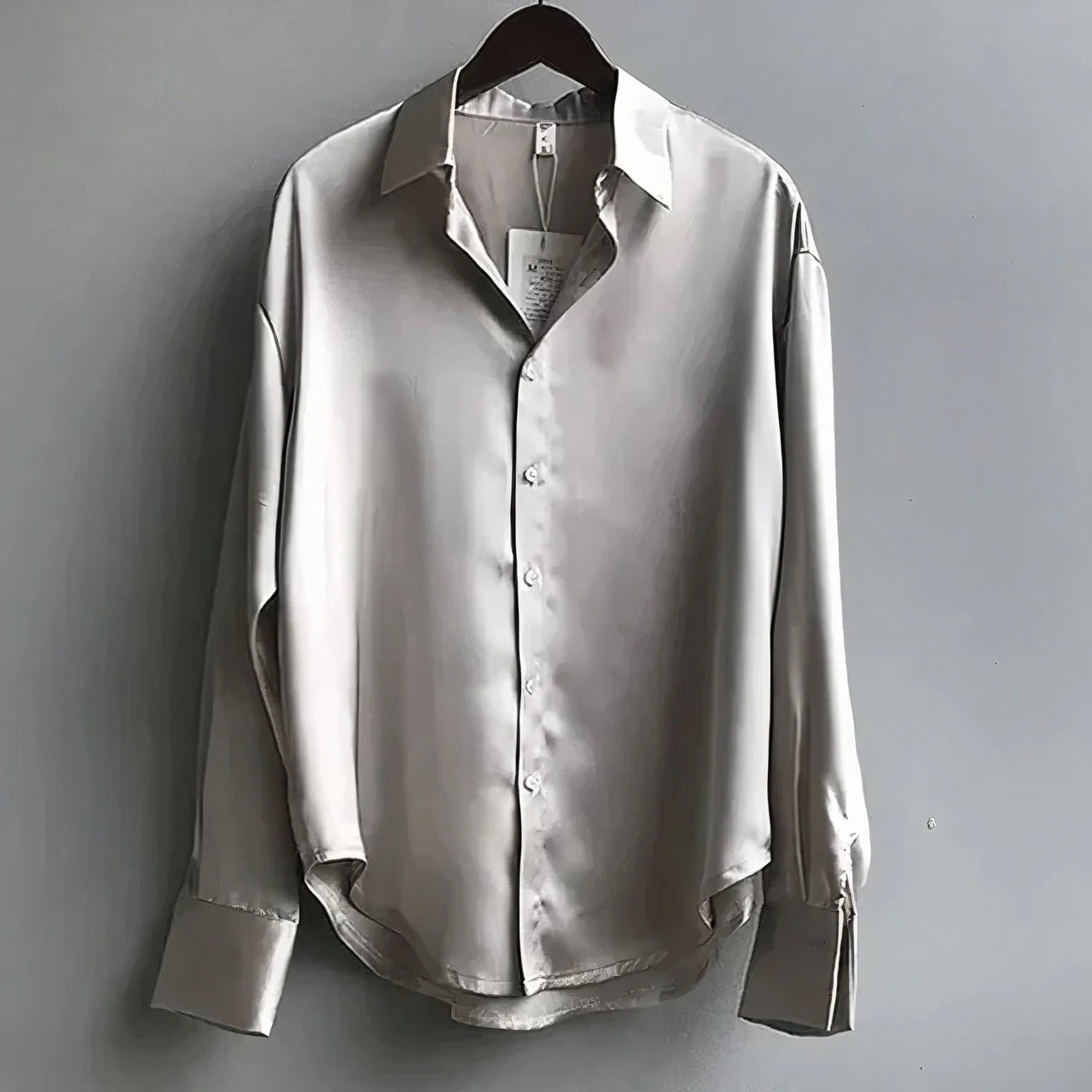 Women’s Long Sleeve Blouse Elegant Satin Button-Down Style 3