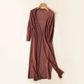 Women’s Long White Cardigan Lightweight Relaxed Fit 0