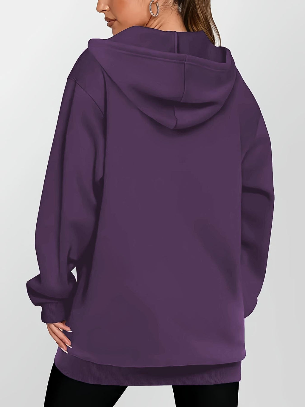 Women’s Longline Hooded Zip Jacket Cozy Everyday Layer 1