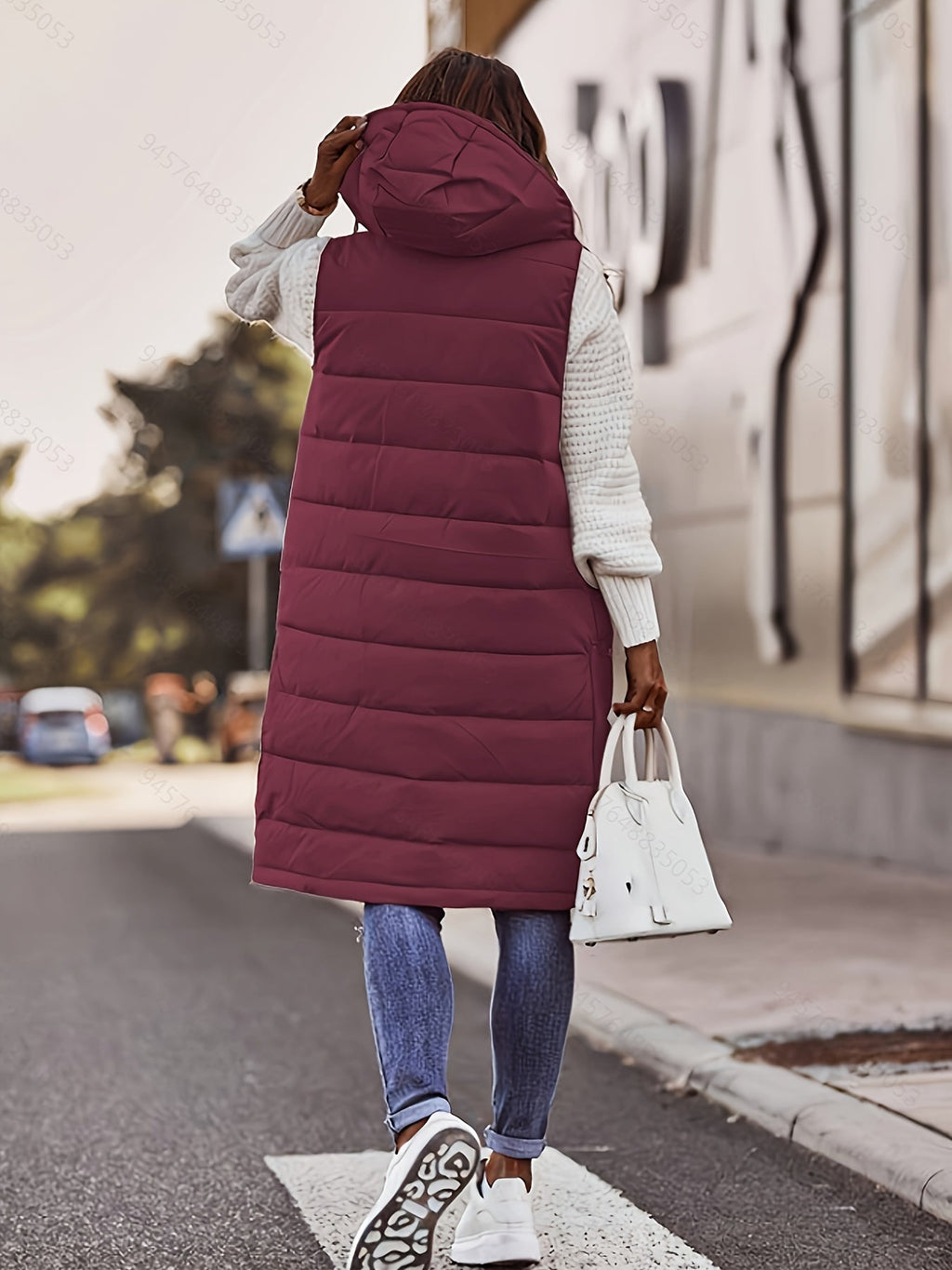 Women’s Longline Quilted Vest with Hood for Effortless Layering 3