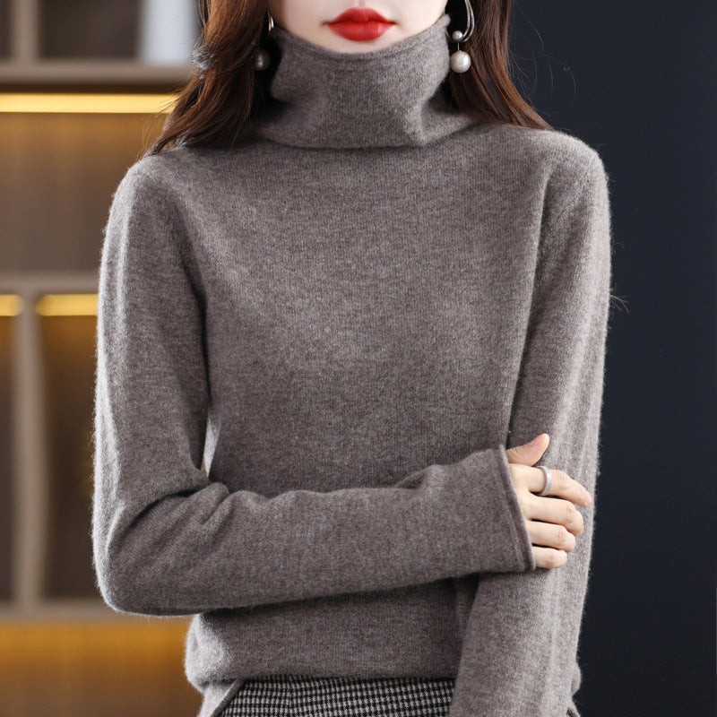 Women’s Loose-Fitting Sweater Chic Stacked Collar Design 0