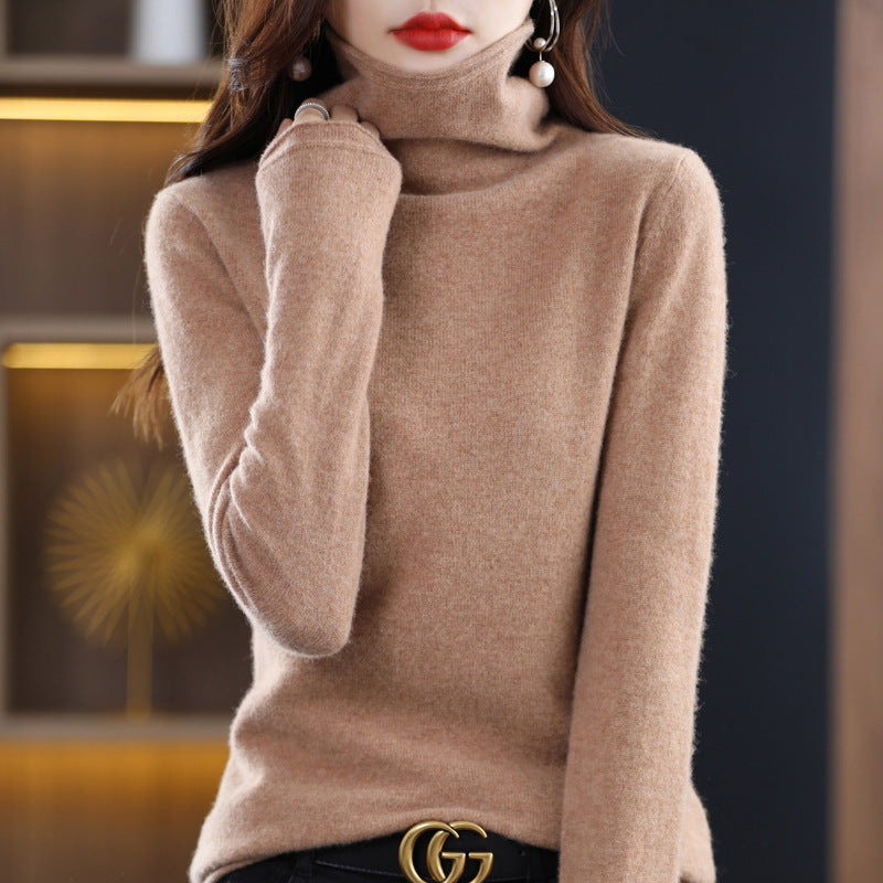 Women’s Loose-Fitting Sweater Chic Stacked Collar Design 2
