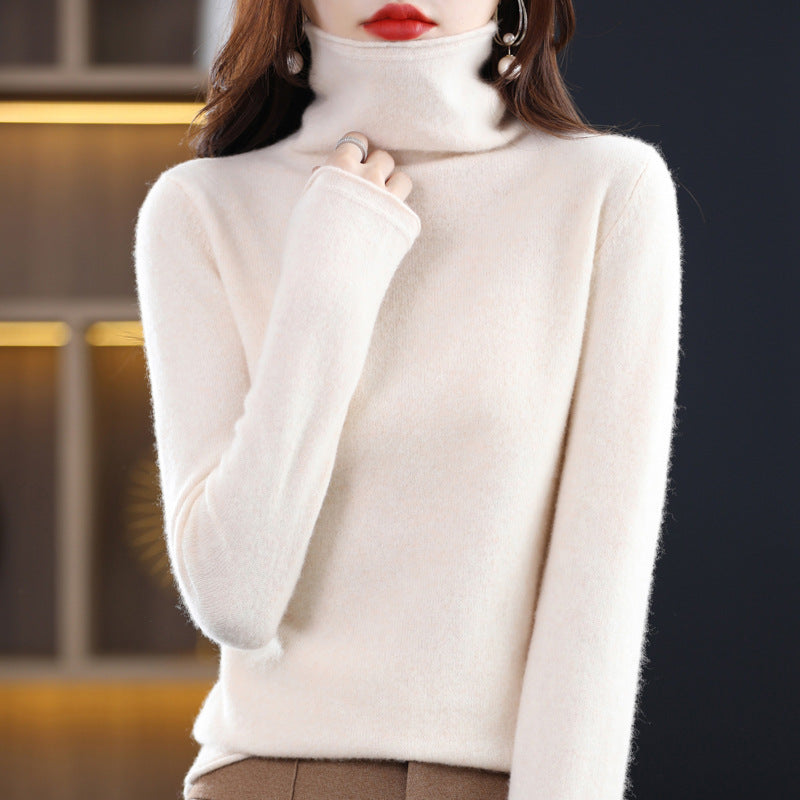Women’s Loose-Fitting Sweater Chic Stacked Collar Design 3