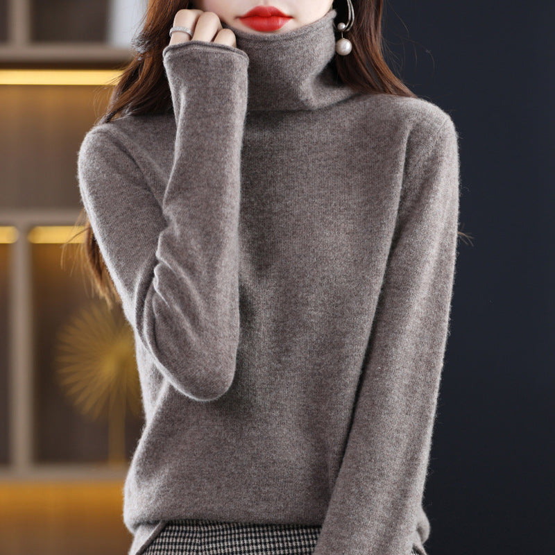 Women’s Loose-Fitting Sweater Chic Stacked Collar Design 6