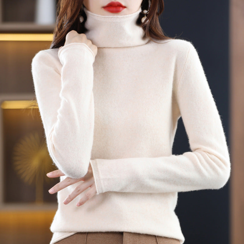 Women’s Loose-Fitting Sweater Chic Stacked Collar Design 7