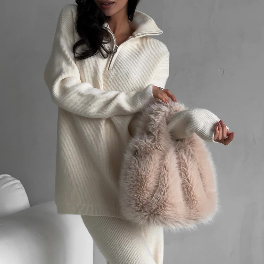 Women’s Loungewear Set Elegant Knitted Minimalist Design 2