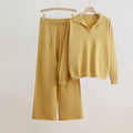 Women’s Loungewear Set Elegant Sweater and Wide-Leg Pants 0