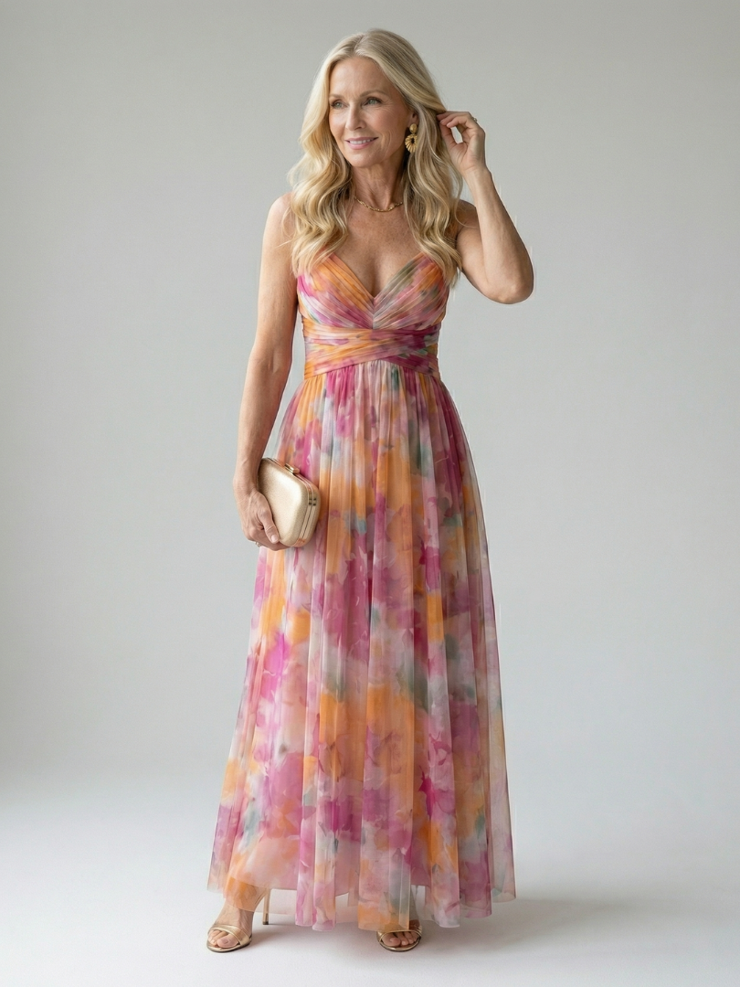 Women’s Maxi Dress Sleeveless Wrapped Waist Summer Style 0