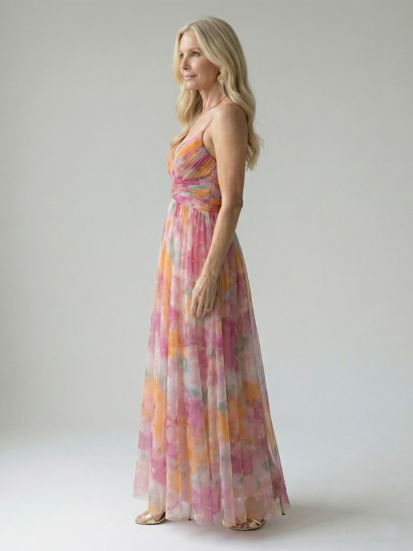 Women’s Maxi Dress Sleeveless Wrapped Waist Summer Style 1