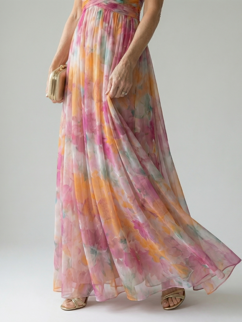 Women’s Maxi Dress Sleeveless Wrapped Waist Summer Style 3