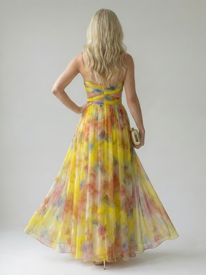 Women’s Maxi Dress Sleeveless Wrapped Waist Summer Style 6