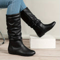 Women’s Mid-Calf Slouched Boots Comfortable Everyday Style 0