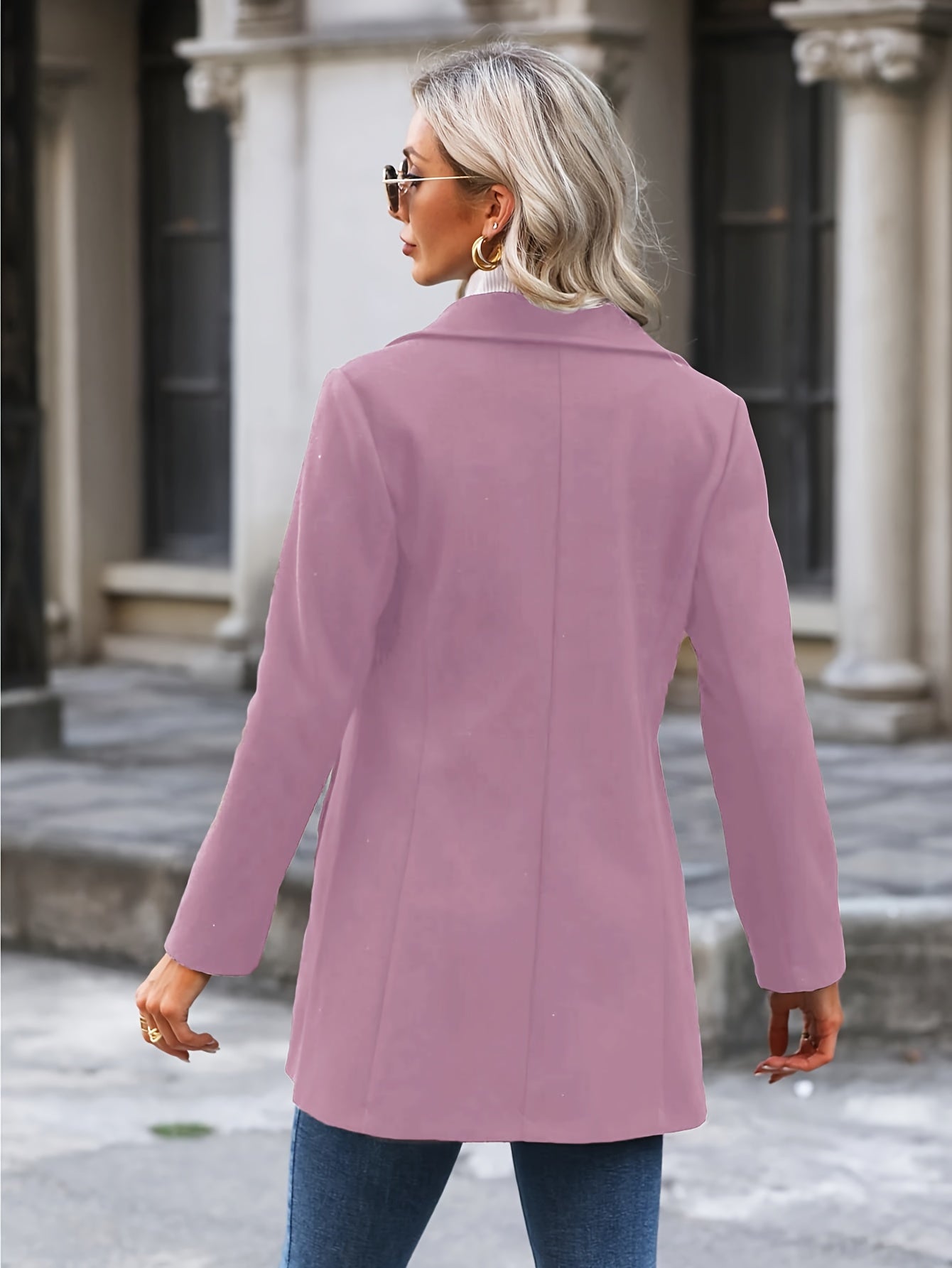Women’s Mid-Length Coat Waist-Cinching Silhouette with Stand Collar 1