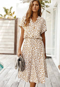 Women’s Midi Dress Lightweight Printed Summer Style 0
