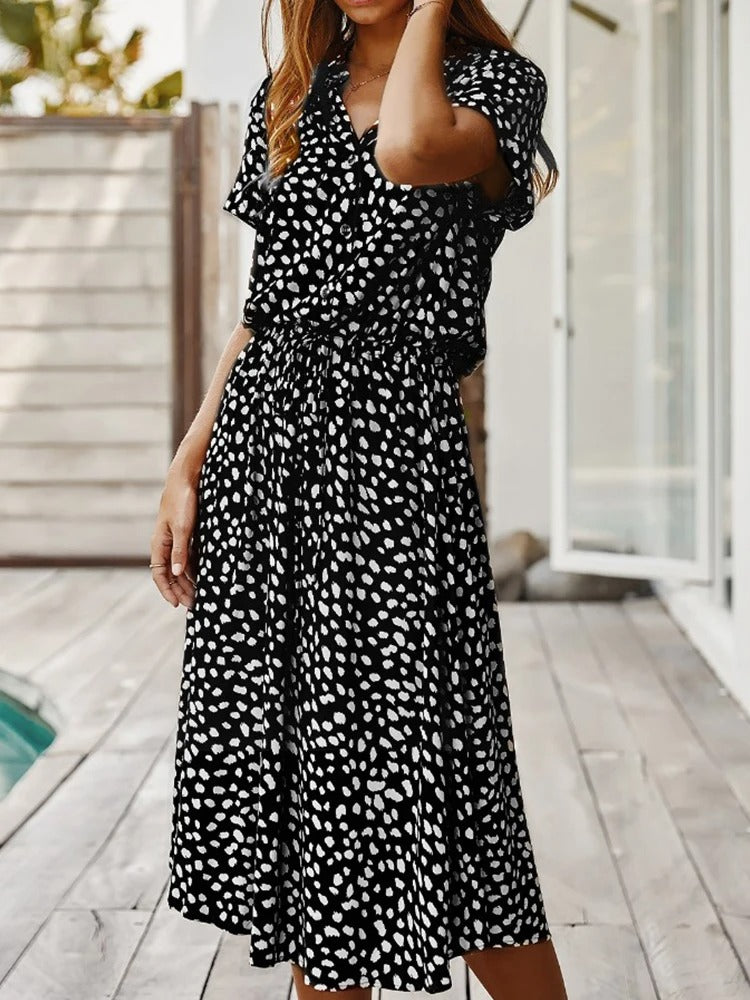 Women’s Midi Dress Lightweight Printed Summer Style 5