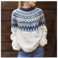 Women’s Nordic Pattern Sweater Cozy Winter Style 0