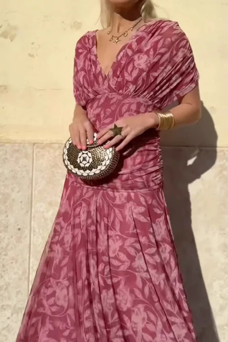 Women’s Off-Shoulder Midi Dress Elegant Chiffon Design 12