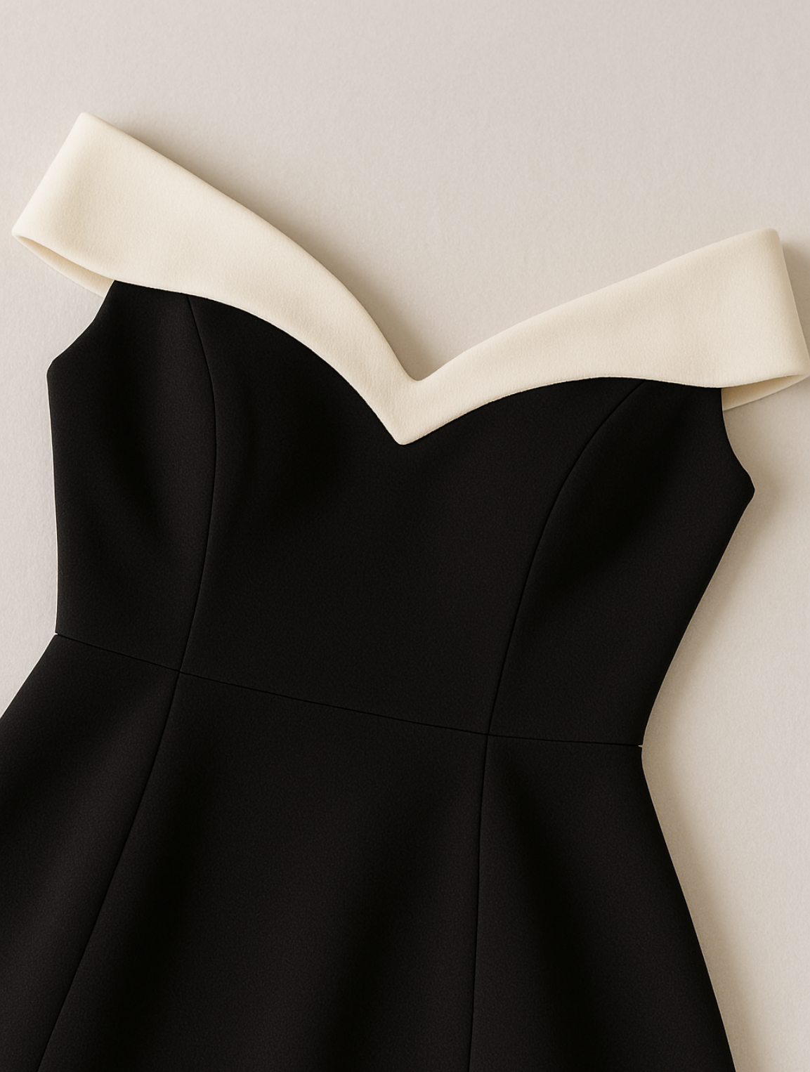 Women’s Off-the-Shoulder A-Line Mini Dress Two-Tone Cocktail Style 2