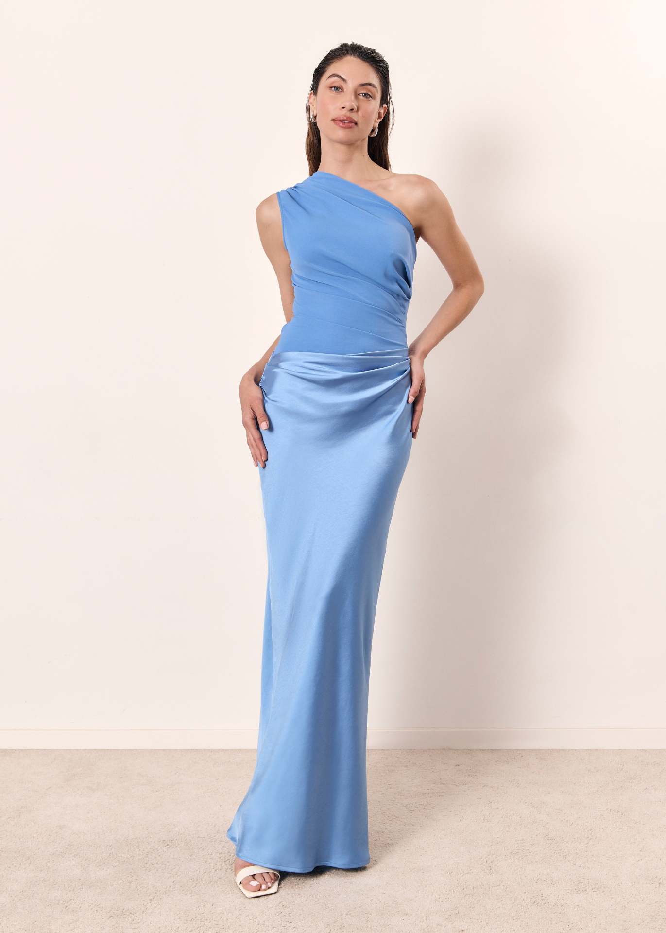 Women’s One-Shoulder Evening Dress Elegant Formal Style 5