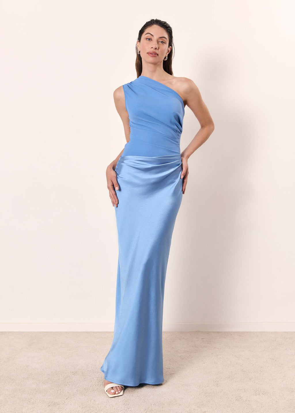 Women’s One-Shoulder Evening Dress Elegant Formal Style 6