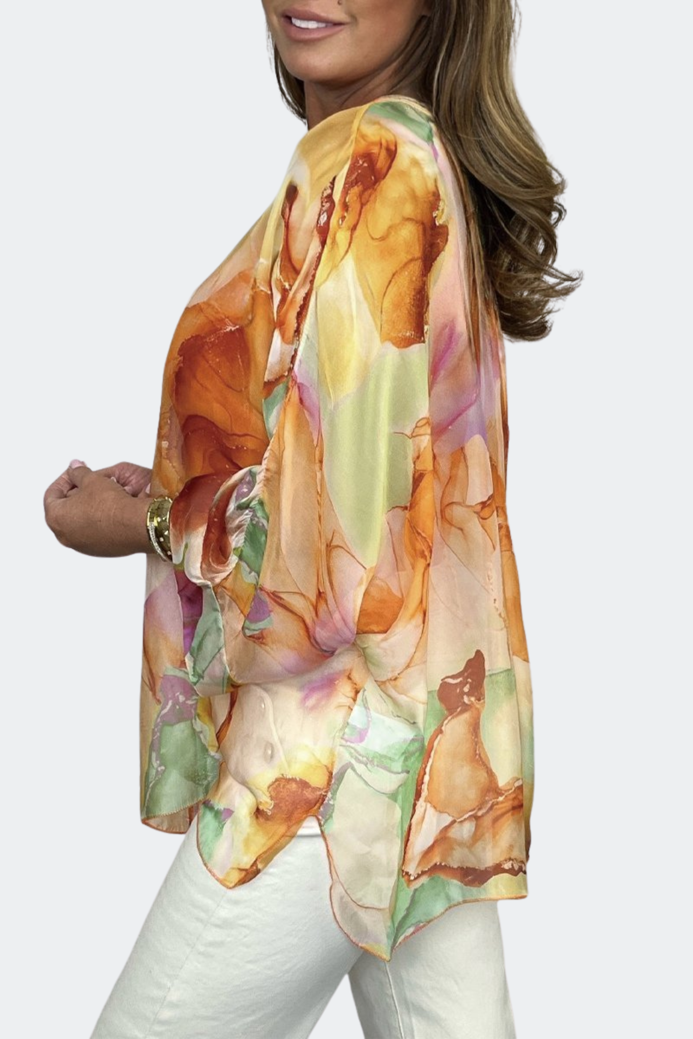 Women’s Oversized Blouse Abstract Print Design 1