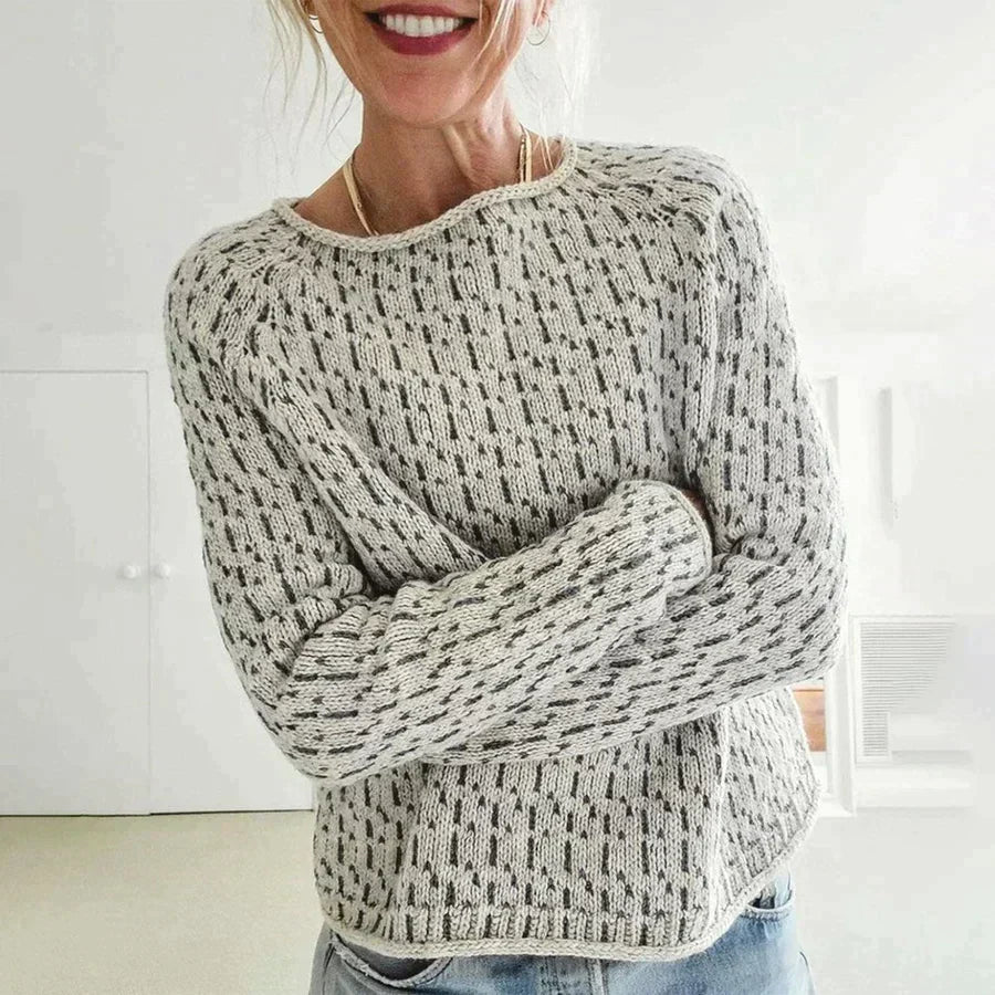 Women’s Oversized Knit Sweater Elegant Boat Neck Design 0